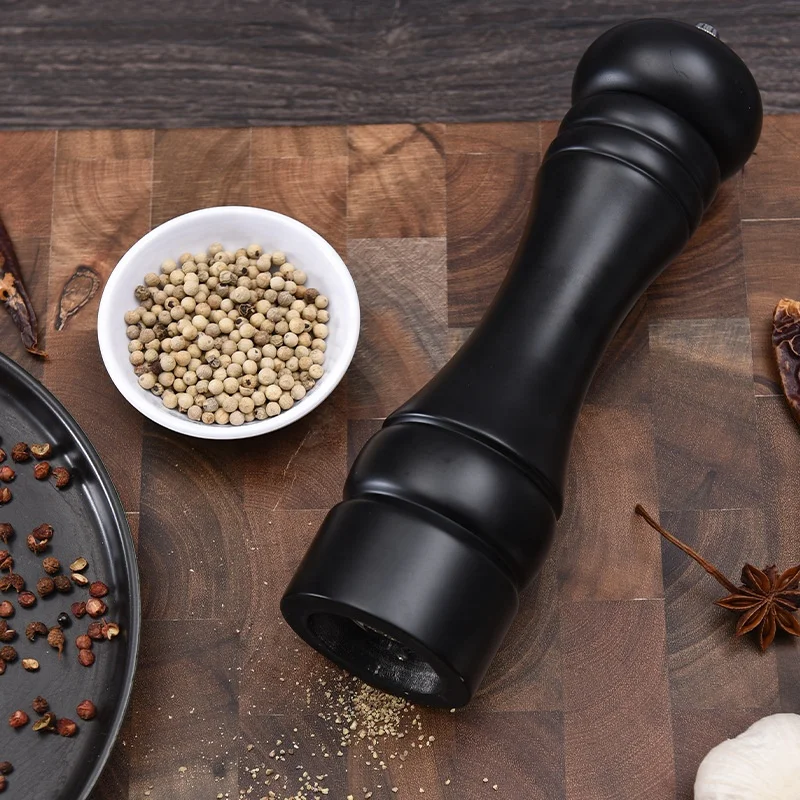 8 Inch Wooden Salt And Pepper Grinder Set Kitchen Accessories Mills Grinder Wood