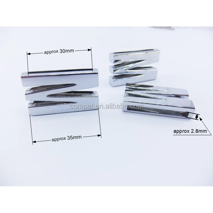 Wholesale Metal 30mm Chrome Letters Silver 30mm Slide Letters