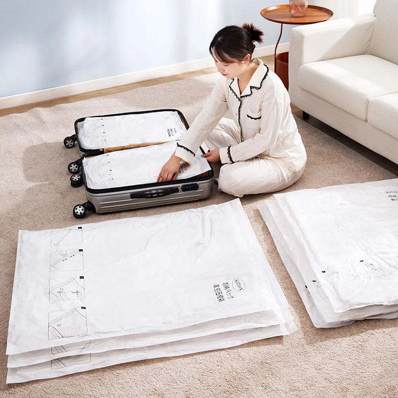 Basics Vacuum Compression Storage Bags With Domestic Travel Compression Bags Vacuum Packing Roll Up