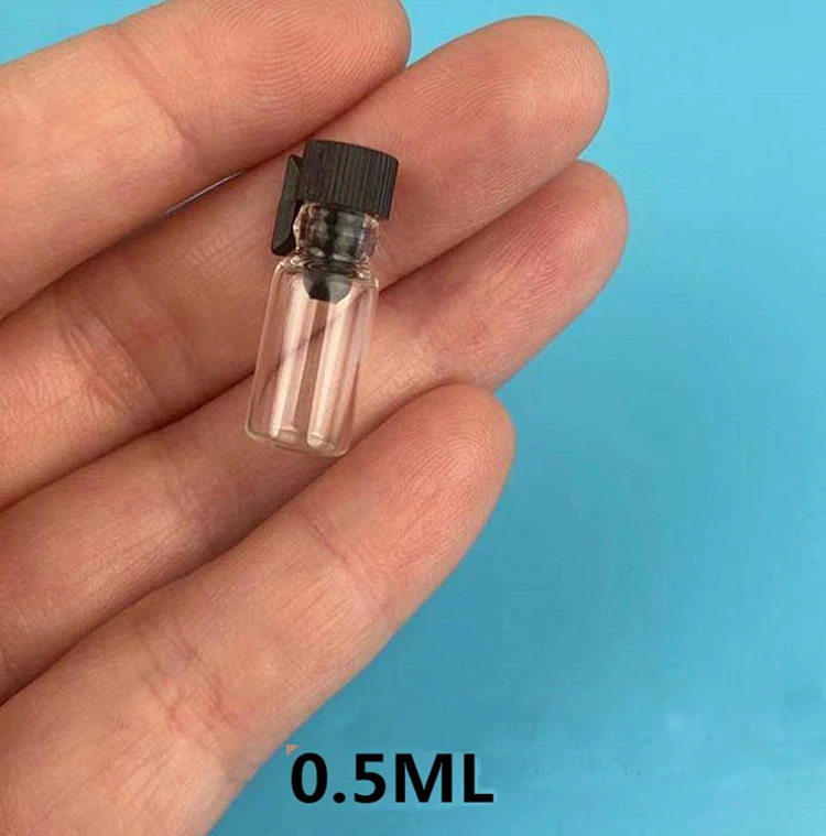 0.5ml 1ml 2ml 3ml 5ml mini glass perfume vial perfume sample vial tester bottle tube with applicator