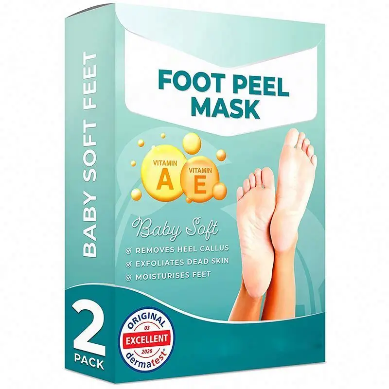 New Wholesales Natural Organic peeling renewal remove dead skin Foot Peel Mask with Peach lavender