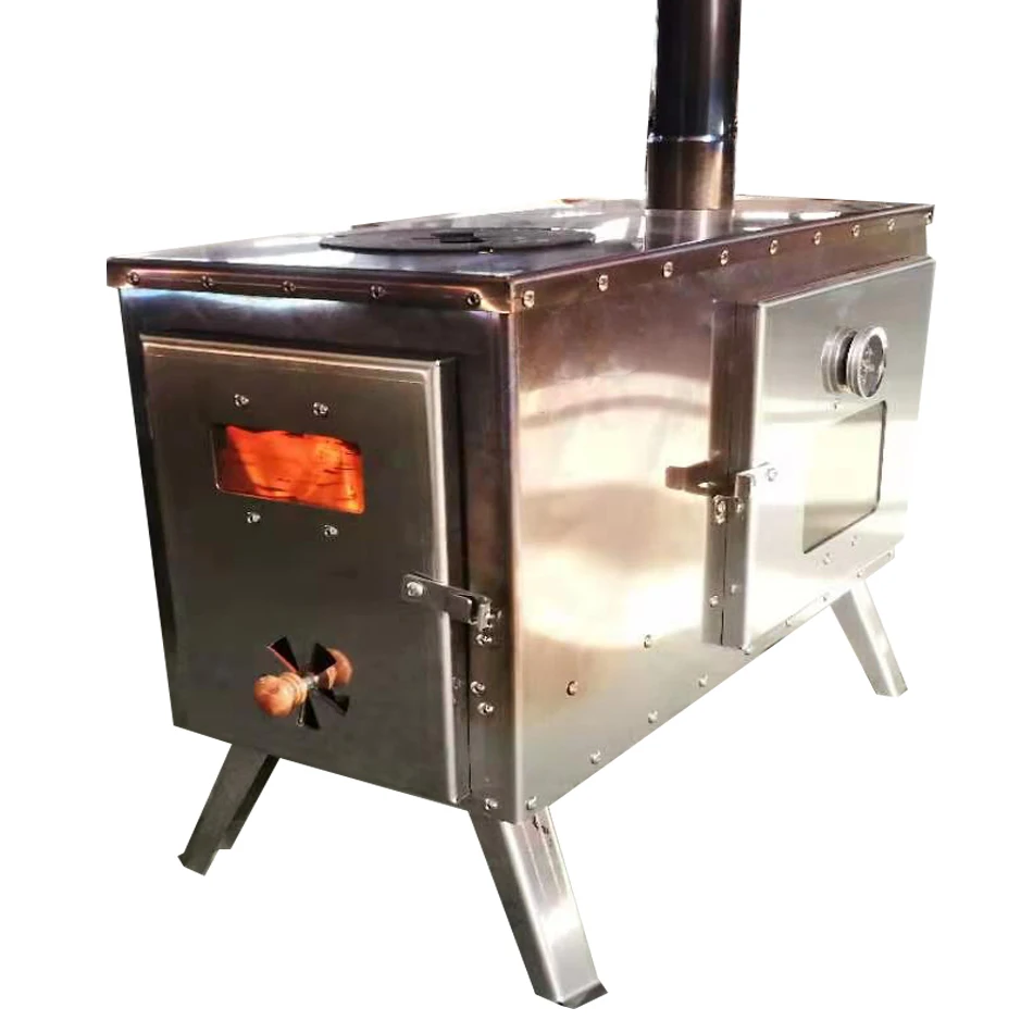 Factory supply cheaper price high quality wood stove with oven for tent