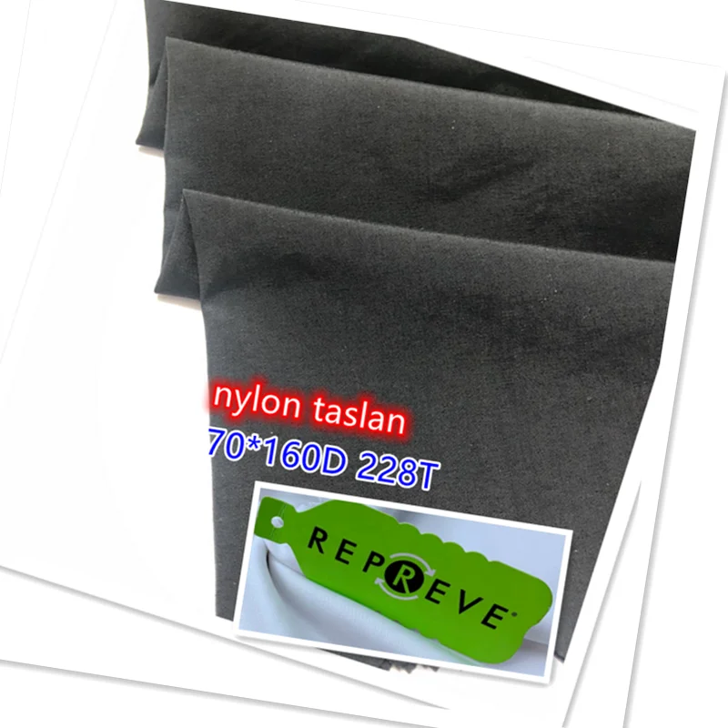 Manufacture price 70*160D 228T taslan recycled polyamide fabric coat and pants