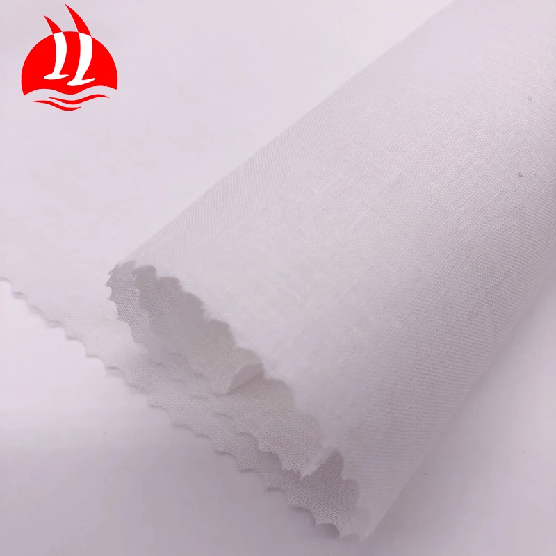 
China factory hotsale stock 100 pure bed linen fabric for shirt 