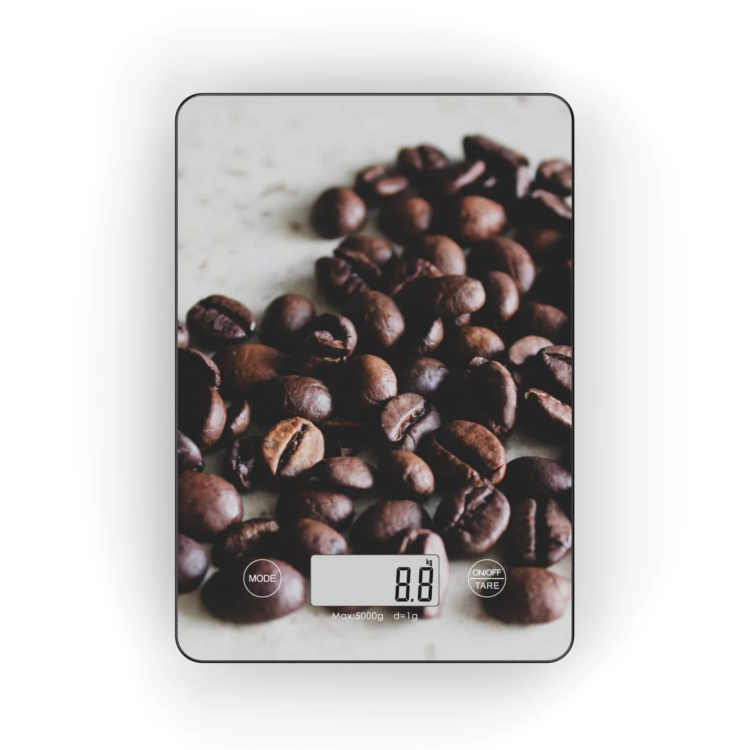 New Arrival Ultra Slim LCD Display 5kg Tempered Glass Digital Kitchen Scale