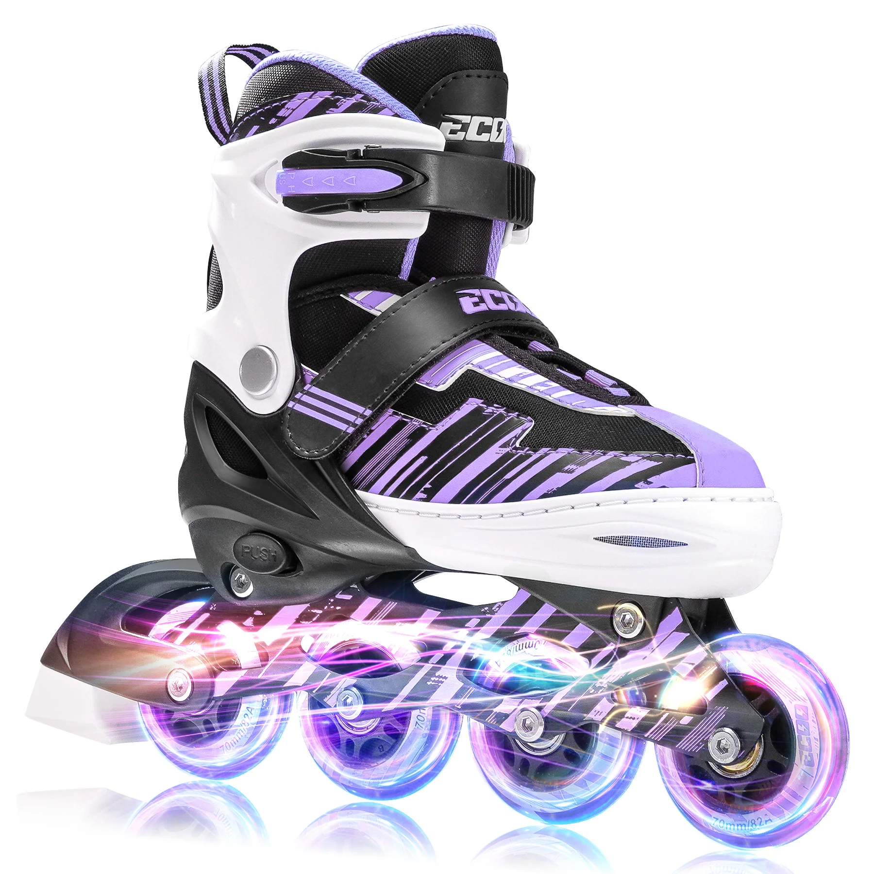 New Fashion Design Hot Sale Full Flashing PU Wheels Aluminium Frame Speed Inline Skate Shoes