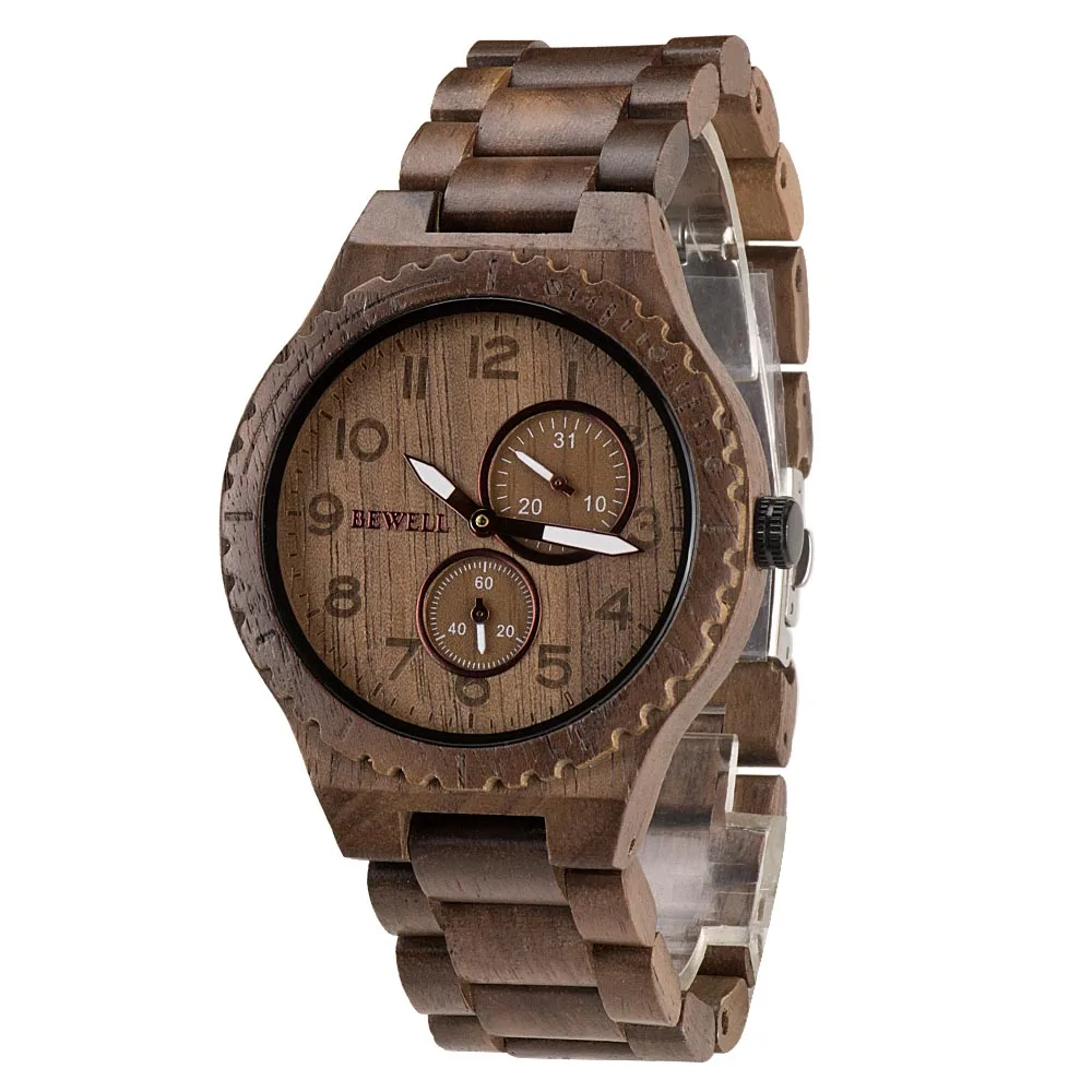 Handmade Custom Wood Quartz Watch Unique Design for Style-Conscious Customers