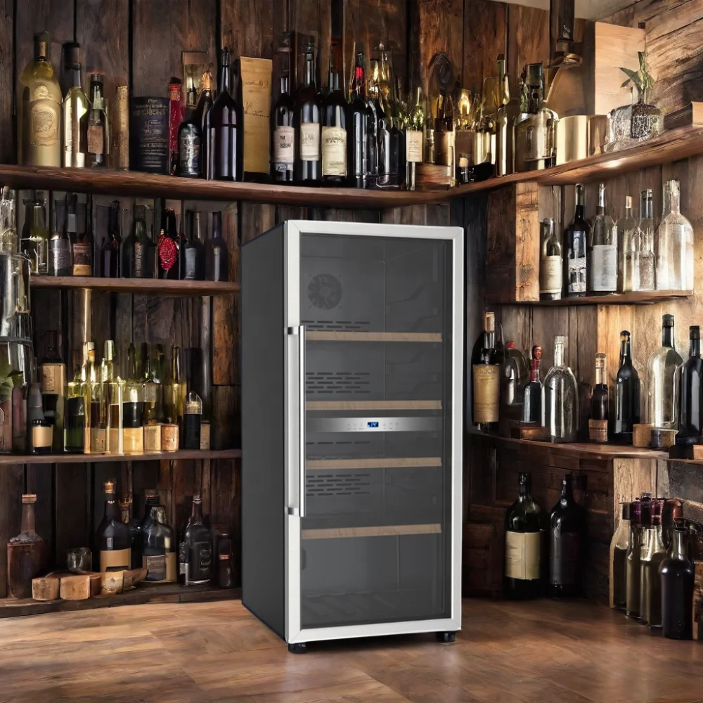 Freestanding Wine Chiller Coolers Mult Zones Wine Cooler Beverage Cooler Wine Refrigerator