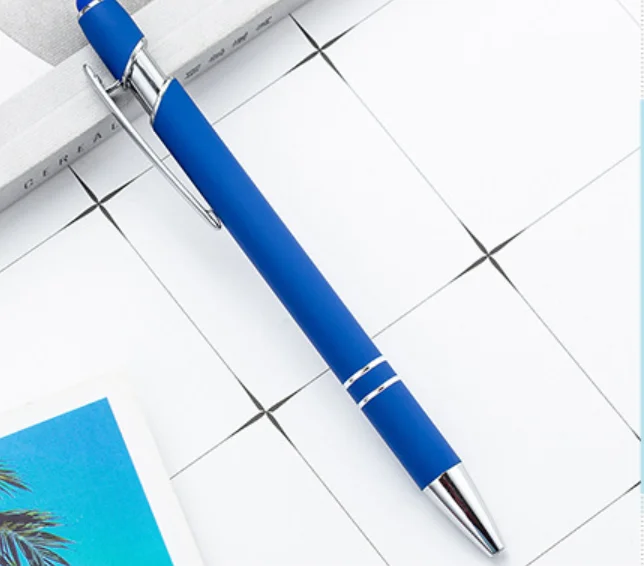 Custom Design Fashion Office School Writing Gift Set 2 In1 Stylus Ballpoint Metal Pen