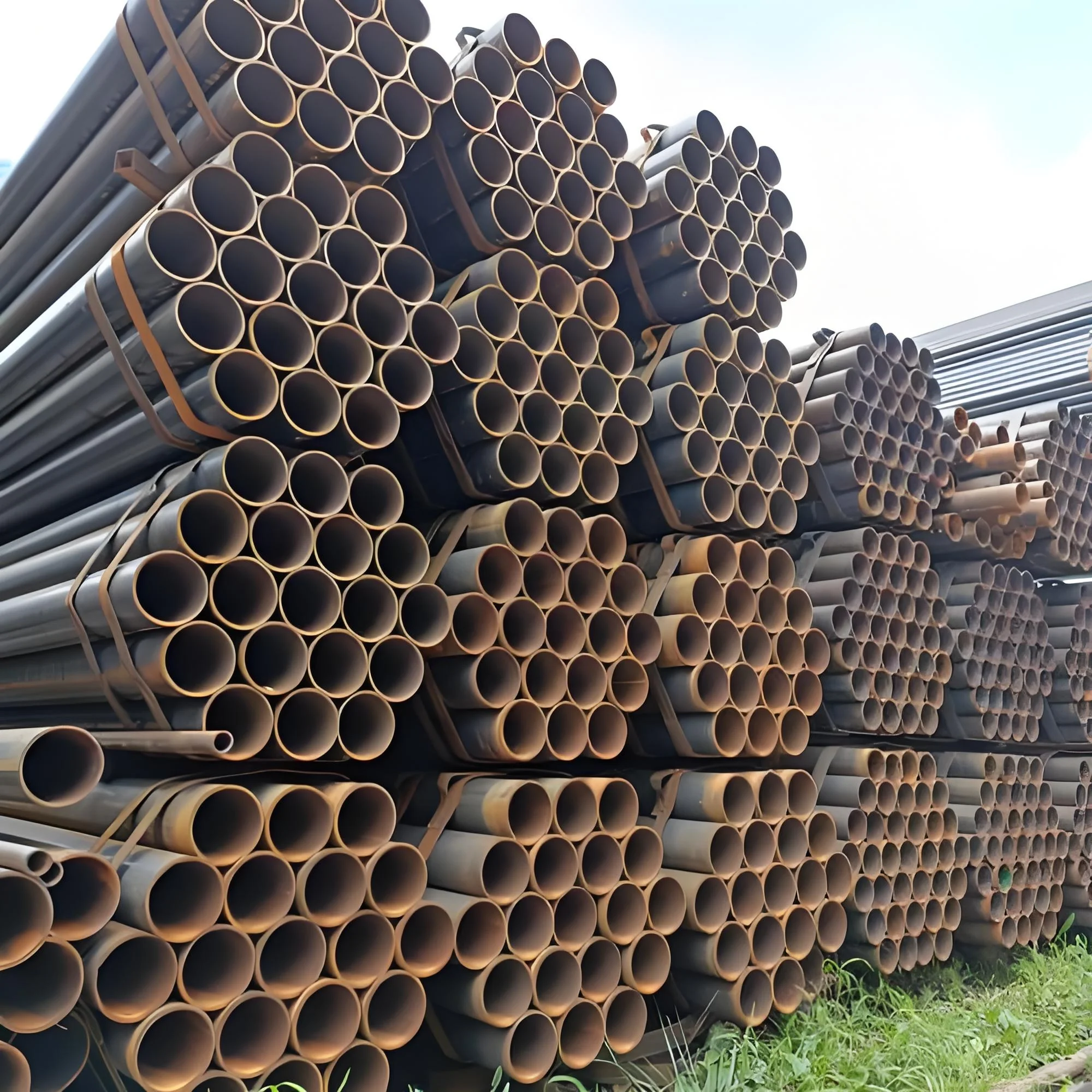 ASTM A53 A106 API 5L X42-X80 oil and gas carbon seamless steel pipe black carbon seamless steel pipe