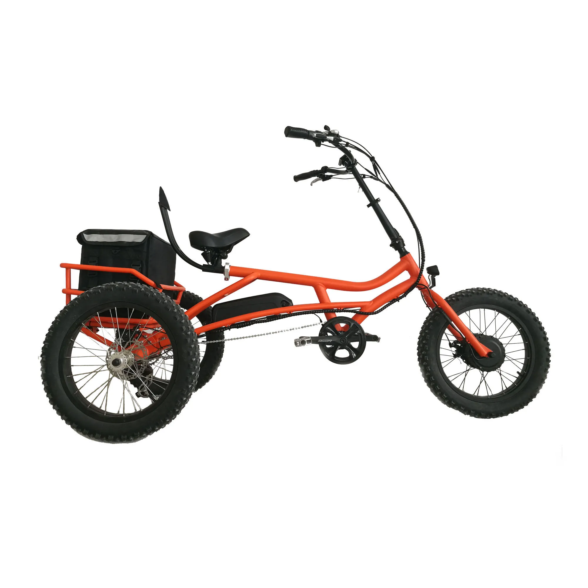 48v 500w Front Wheel Hub Motor Cargo Ebike Fat Tire Electric Tricycle