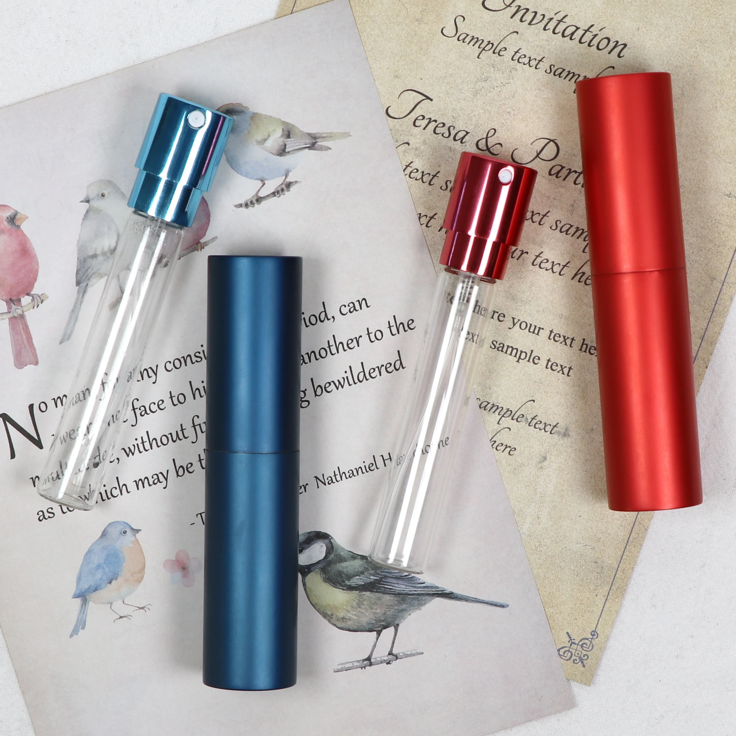 Luxury Mini Pocket Size 10ml Perfume Bottle Atomiser Refillable Round Portable Travel Refill Metal Spray Bottle