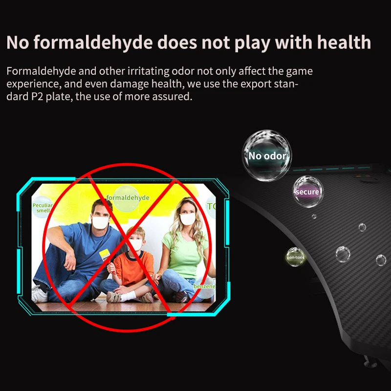 Ruibao Best Selling Gaming Desk Good Quality Height Adjustable Computer Gaming Table For PC