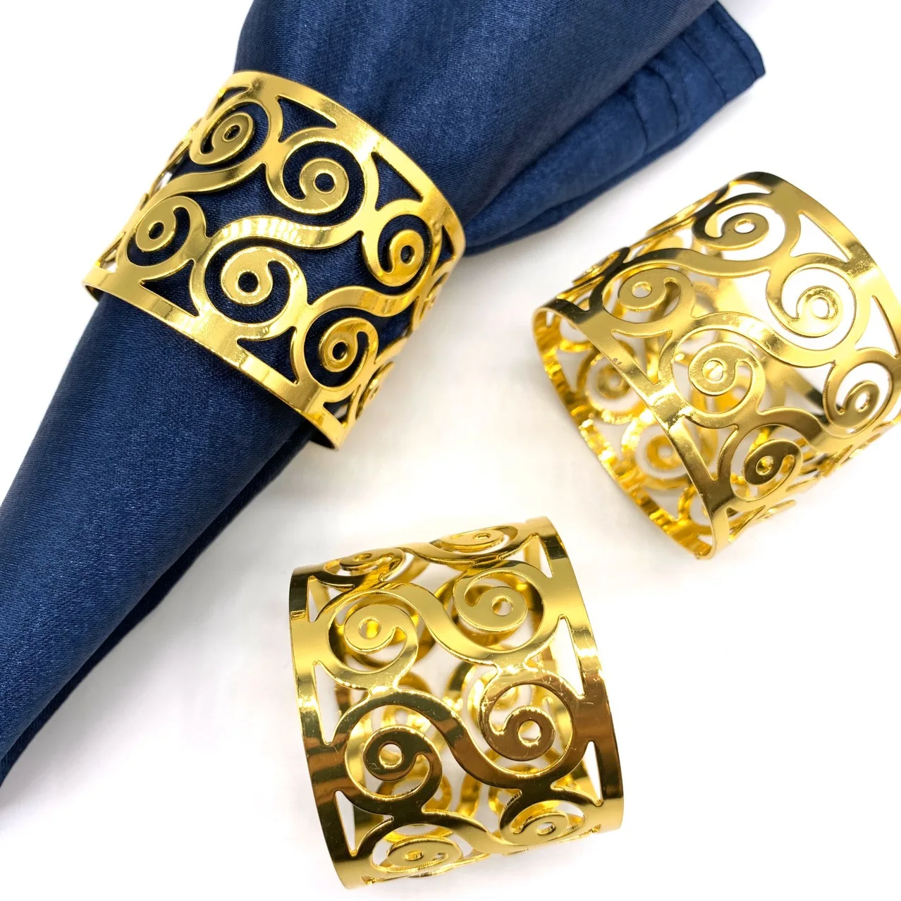 Hotel model room European food buckle napkin ring mouth napkin ring napkin buckle hollow S-shaped thread