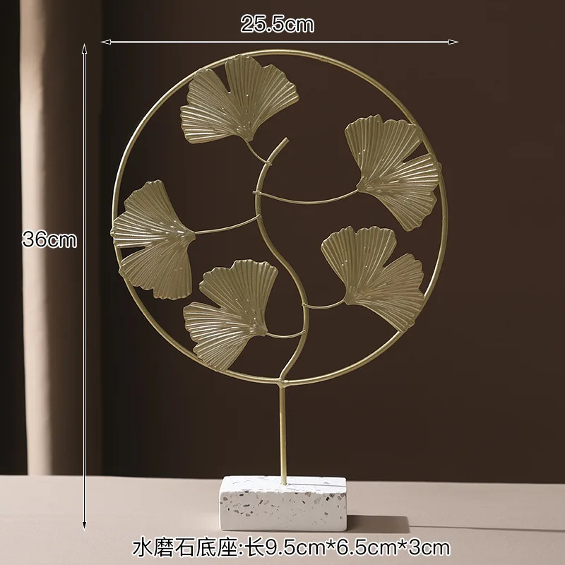 hot sales Nordic Table Gold metal Accessories with crystal ball Interior office luxury Ornaments christmas decor