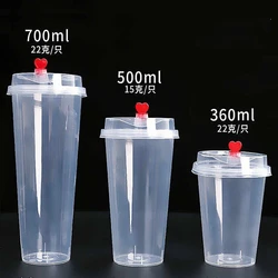 Frosted custom Disposable Smoothie PP Hard Plastic drink Bubble Milk Tea Cup