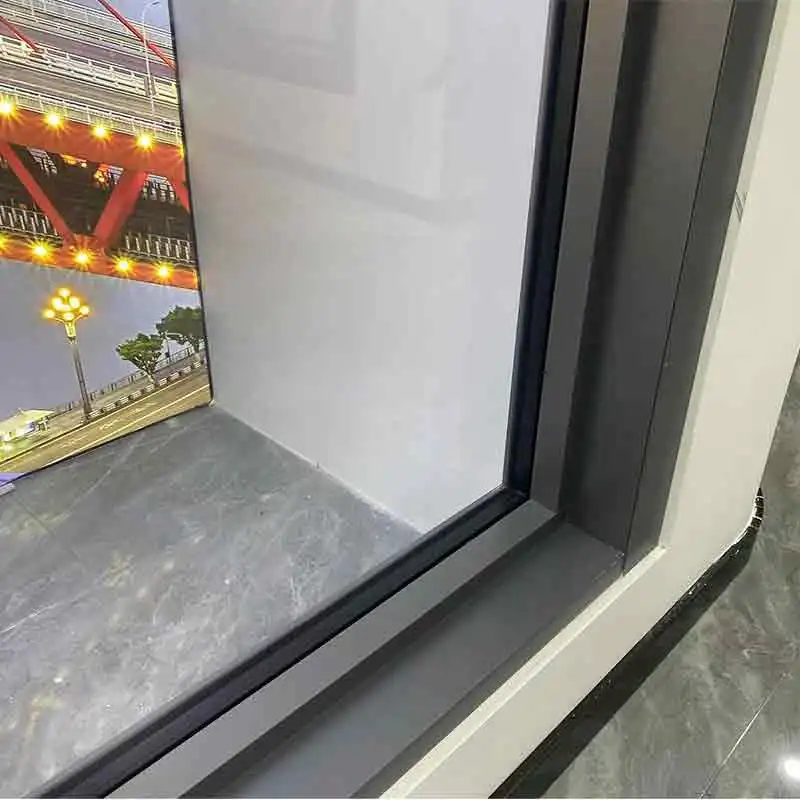 Black models aluminum casement window grille design pvc sliding window glass  sliding window with 4 panels with incect screen