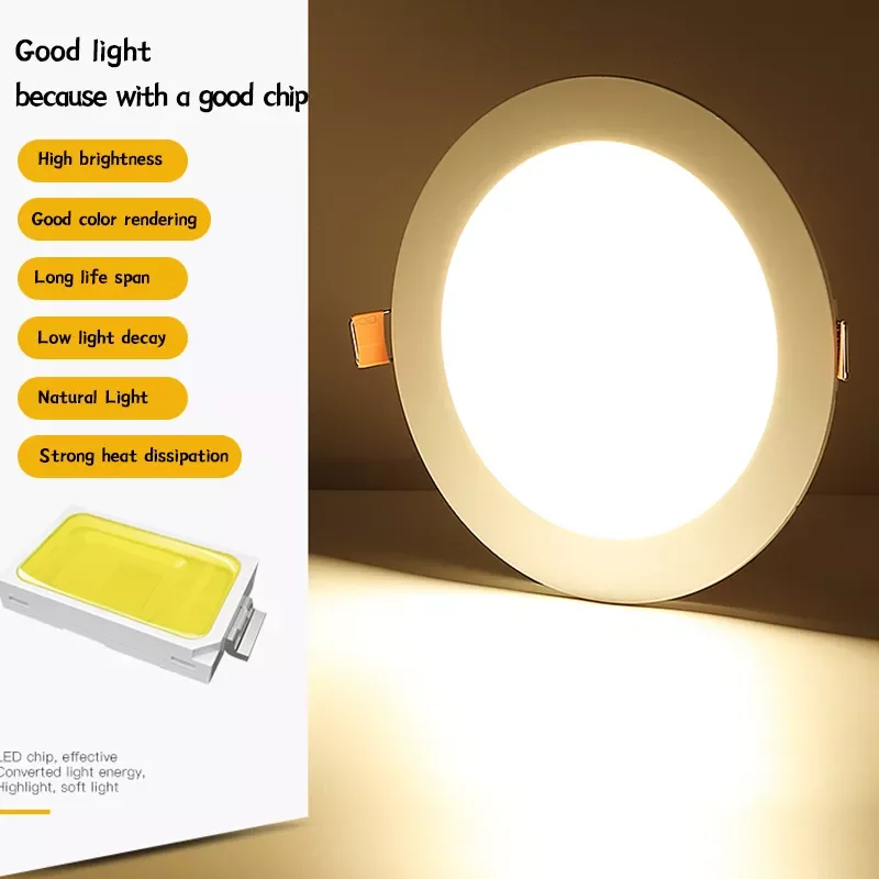 Hot manufacturers factory price led light panel 3W 6W 24W slim led panel ceiling light