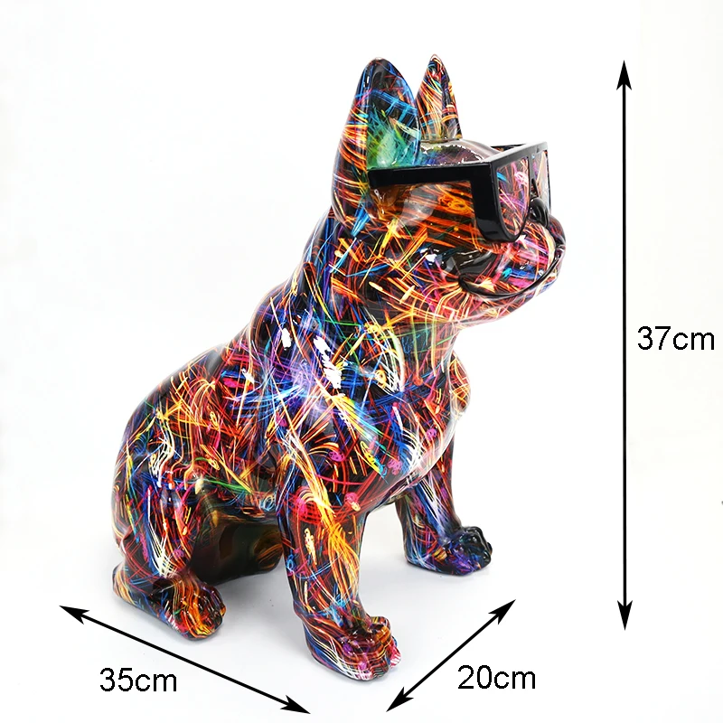 Креативная статуя бульдога для дома и офиса