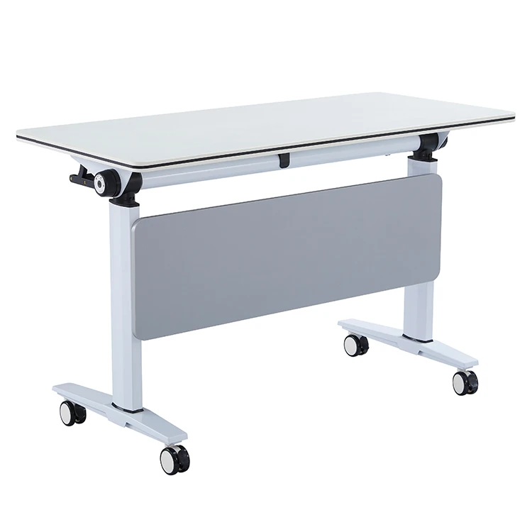 Office Furniture staff meeting room desk with wheel drawers school student study foldable training tables with caster