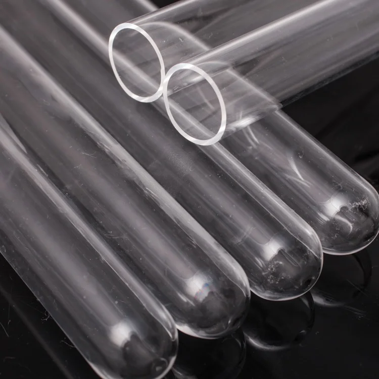 SUCCESS Corrosion Resistance Silica Tube Transparent Quartz Round Glass Test Tube