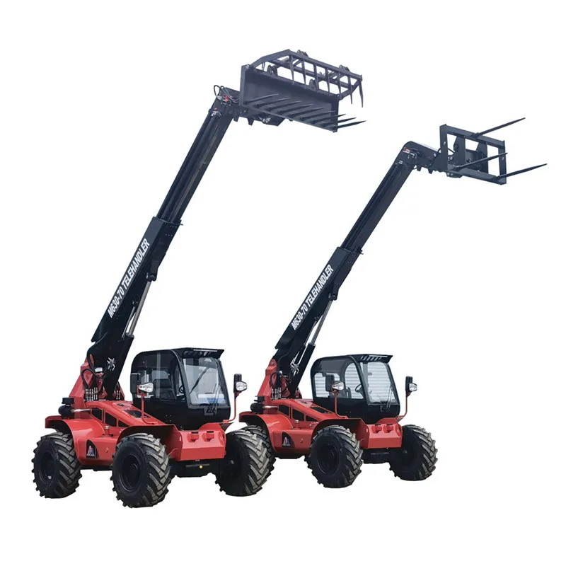 china brand mini telescopic loader 3 ton telehandler with sweeper
