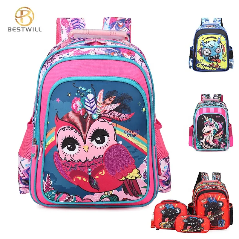 BESTWILL 2022 Wholesale Custom mochila escolar  Student mini Cartoon Kids fashion  backpack bookbags waterproof school bag