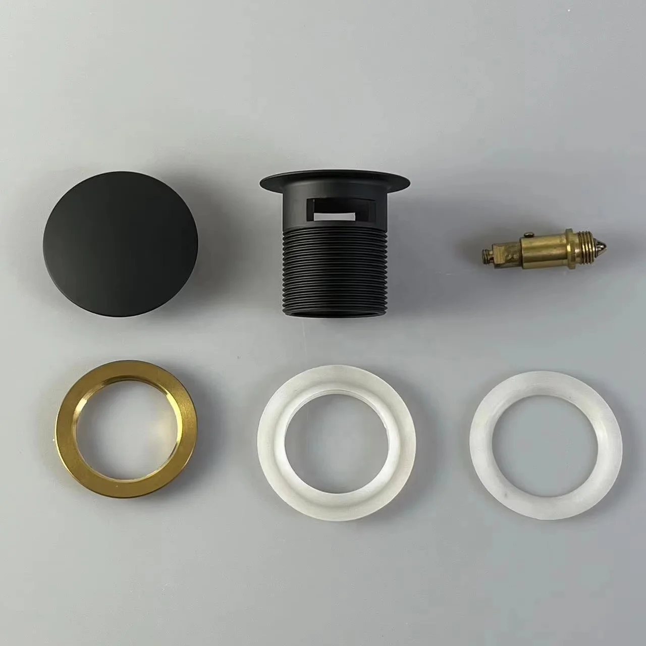 Bathtub Waste Click Clack Wash Basin Drain G1 1/2 Brass Bath Pop Up Waste with Overflow