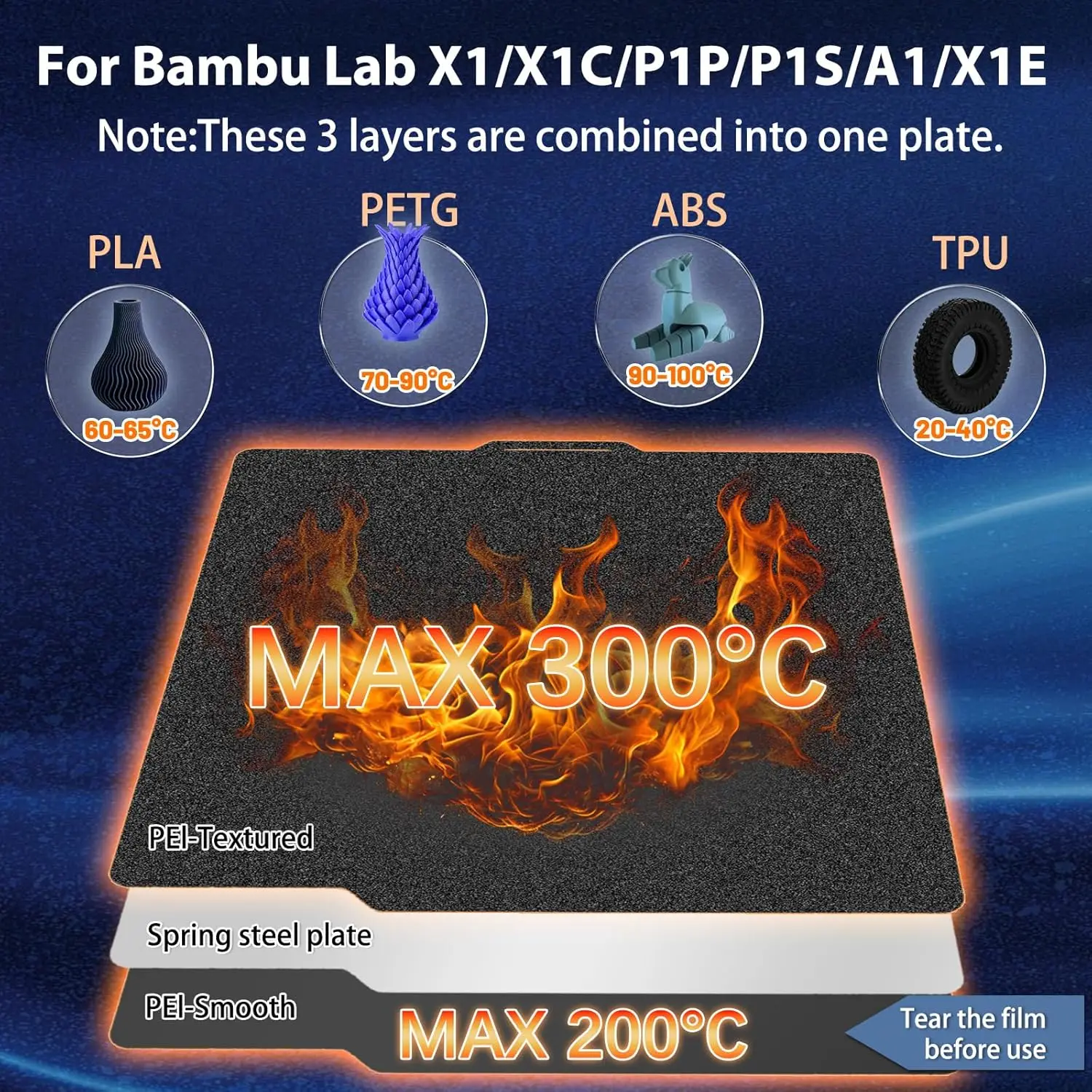 Углеродная Магнитная пластина для 3D-принтера