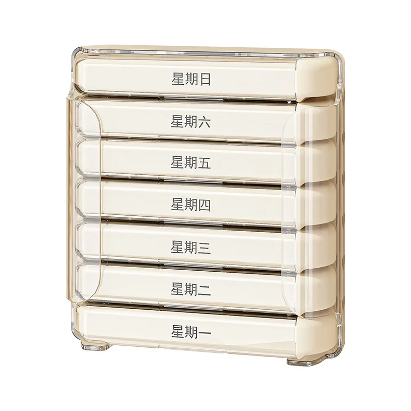 Convenient medicine box seven days a week 28 boxes of classified medicine box Elderly people carry
