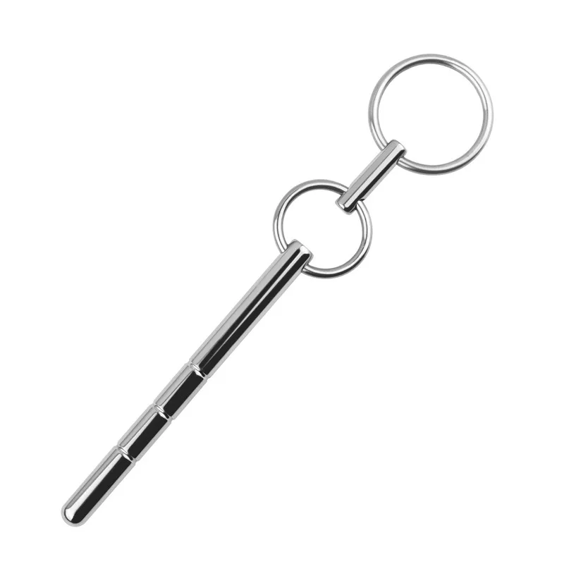 Stainless Steel double ring male urethral sound catheter penis plug urethral dilator for men