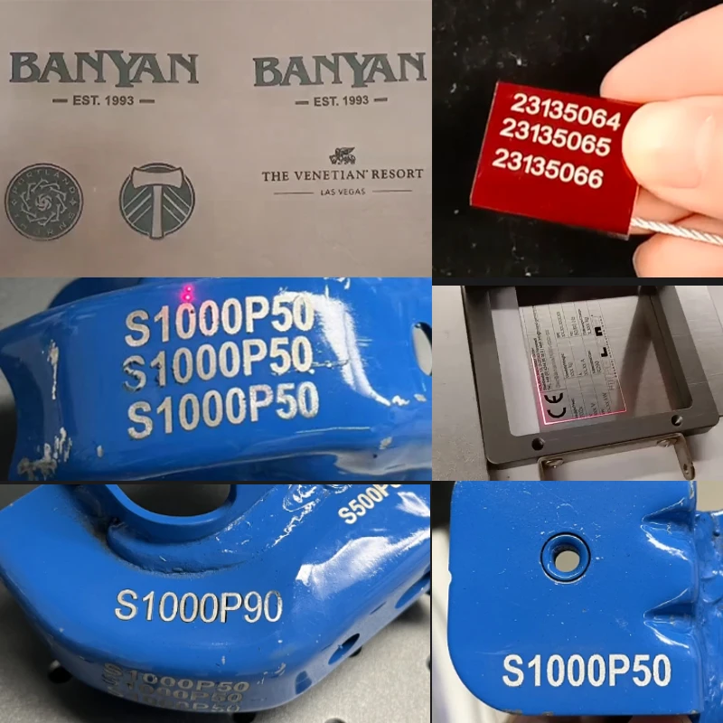 Portable Handheld Mini Fiber Laser Engraver Marking Machine For Date Logo  handheld laser marking