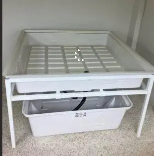 BPA free ABS plastic white flood tray table with reservoirs system 3x6 flood table