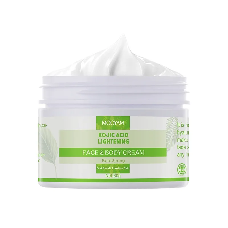 Customized logo kojic acid facial cream hydrating moisturizing brightening moisturizer face body beautifying moisturizing cream