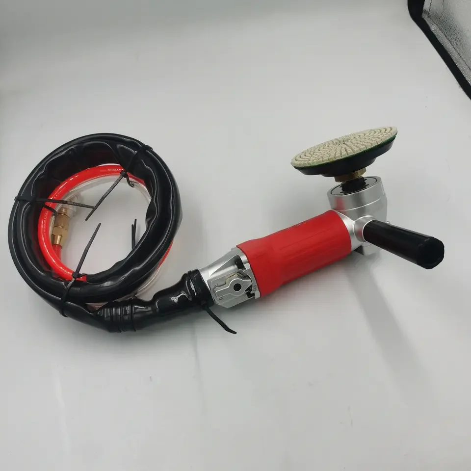 5/8'-11 Pneumatic Rear Exhaust Air Polisher,  Wet Stone Polishing Machine Air Wet Polisher Concrete Water Sander