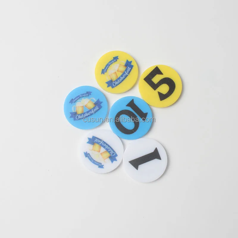 Manufacturer wholesale token plastic coin 29mm custom logo promotional plastic coin