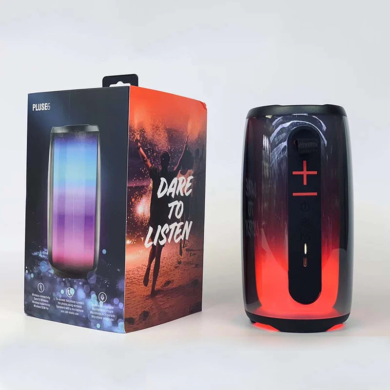 2023 hot Products pulse6 Speakers LED Light Colorful Wireless Portable Pulse 6 Speaker