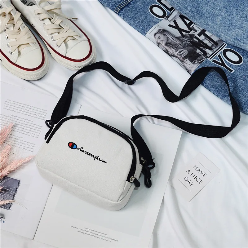 Women Canvas Japan Style Girl Small Shoulder Bags Female Messenger Crossbody Student Bag Purse Phone Bag