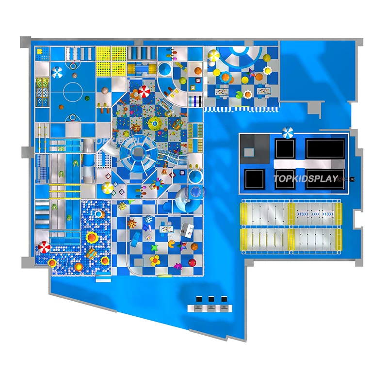 Professional preschool kids plastic small indoor playground equipment with ball pool