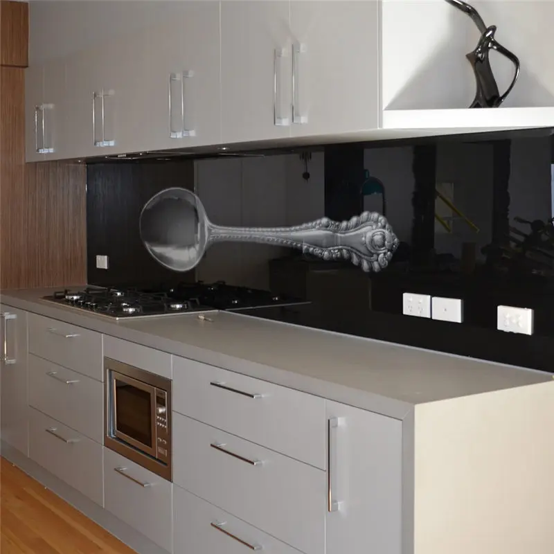 Customized Size,Colors And Patterns HD Splashback Glass Art Painting Decorative Glass