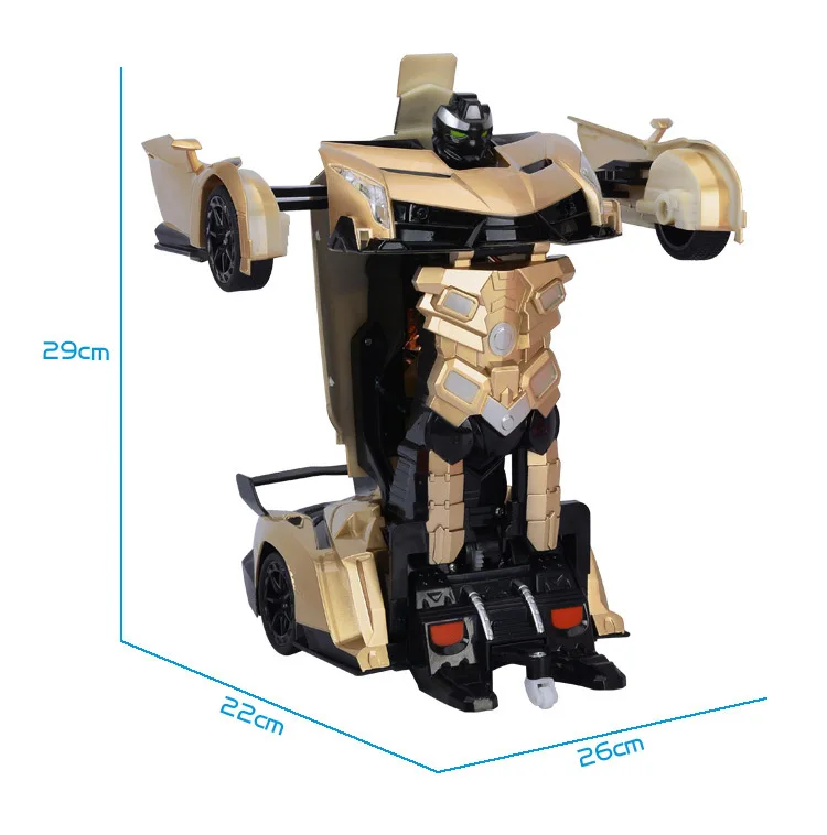 
Hot selling 1:12 6ch trans robot toy car with light and music deformation robots Gestures induced deformation 