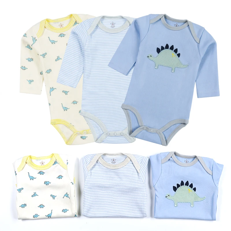Wholesale Newborn baby long sleeve bodysuits Clothes Romper set baby clothes for boys and girls 6-24m Cotton Baby Onesie Factory