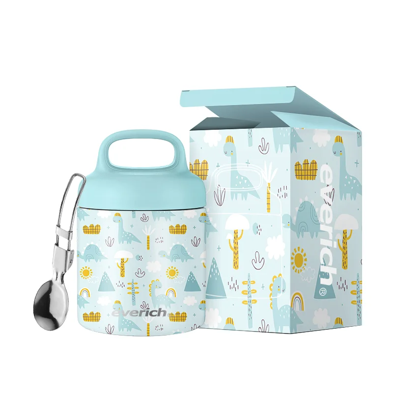 Everich ODM 250ml 350ml 355ml double wall stainless steel lunch can Vacuum flask Lunch Box with handle lid in bulk