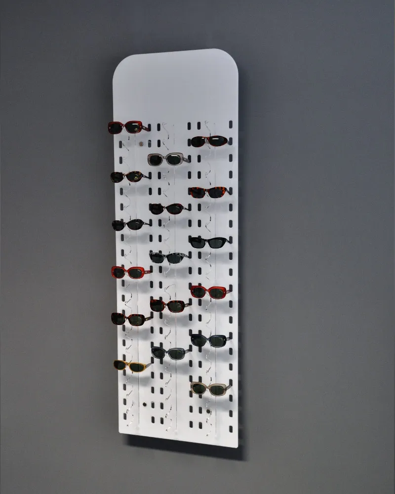 Acrylic Wall Mount Eyewear Display Rack Stand for 60 pairs of glasses