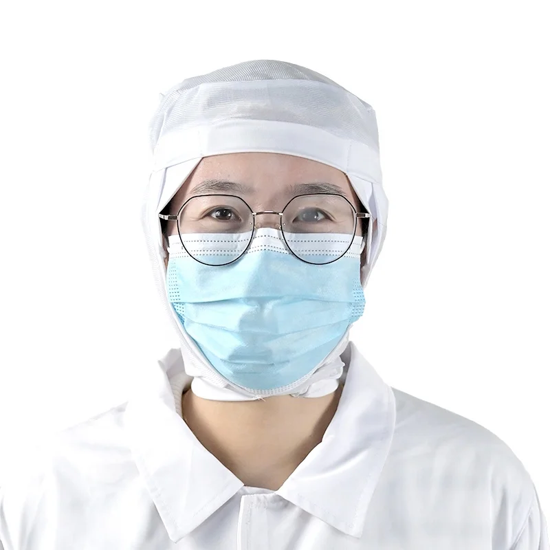 SHIANKU Food Grade Workshop Working Cap Wrap Knit Caps Food Factory Workshop Thickened Mesh Cap