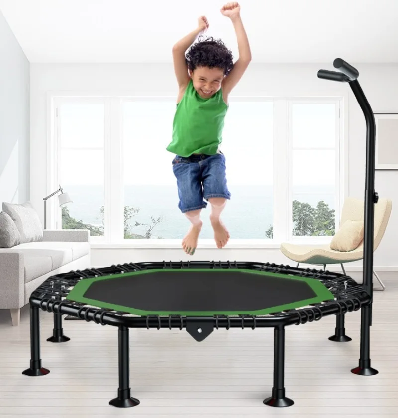 
Cheap Portable Gymnastic Fitness Rectangle Safety Indoor Trampoline Bounce Board Dual Trampoline for Kids 