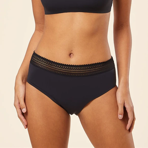 New Fashion Style OEM Sexy Breathable Women Black Nylon Underwear Ladies Panties