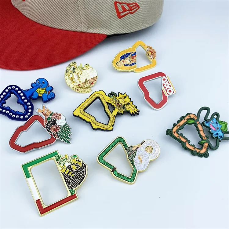 Manufacturer Wholesale Custom Metal Craft Enamel Diamond Frame Diamond Frame Hat Pins Mexican Mexican Hat Pins