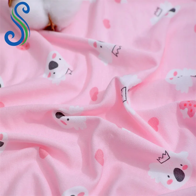 A Grade High Quality Supersoft  Bamboo Printing Knitted Fabric for Baby Clothes Underwear