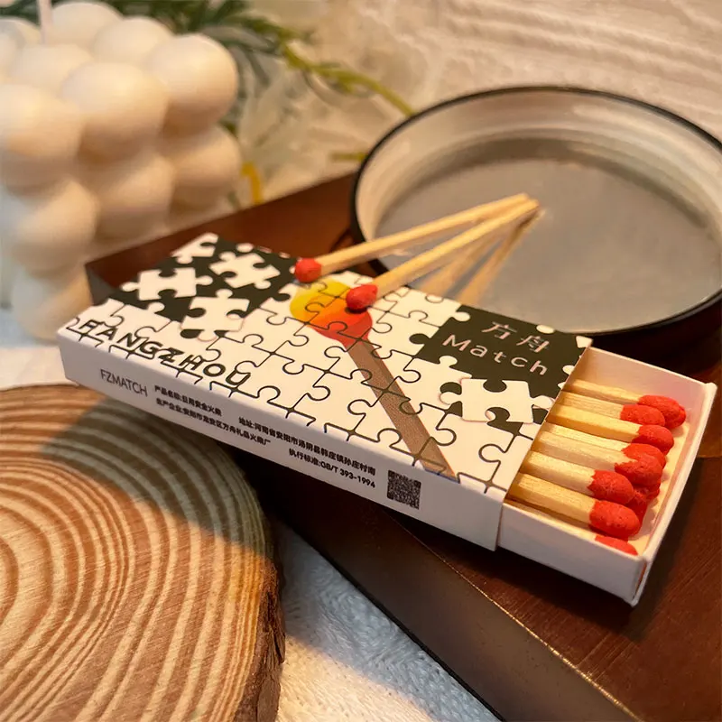 Custom Black Matches for Hotel Candle Long Sticks Safety Bulk Box